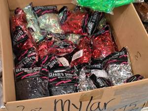 lot 2162 image: Lot of (32 Bags) Gleamin Shreds Metallic Shredded Mylar
