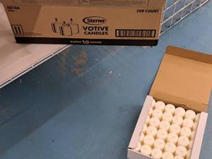 lot 2217 image: Lot of (1 Case) Sterno Votive Candles 288-count ( 288 total items )