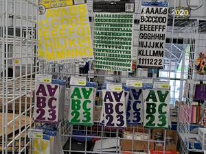 lot 2259 image: Assorted Letter and Number Stickers