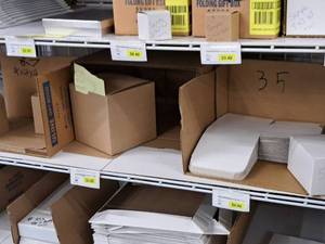 lot 2270 image: (35) White Gift Boxes 5x5x3, (2) Brown Gift Boxes 6x6x6, (6) Brown Gift Boxes 4x4x4
