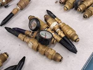 lot 2400 image: Lot of (5) Helium Tank Valve Parts (Used)