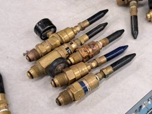 lot 2401 image: Lot of (5) Helium Tank Valve Parts (Used)