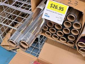 lot 2346 image: Lot of (11 Rolls) Silver Mylar 24x100