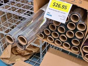 lot 2347 image: Lot of (12 Rolls) Silver Mylar 24x100