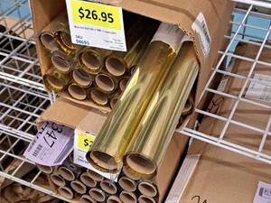 lot 2344 image: Lot of (10 Rolls) Gold Mylar 24x100