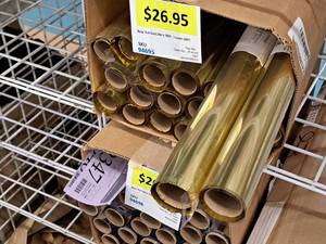 lot 2345 image: Lot of (10 Rolls) Gold Mylar 24x100