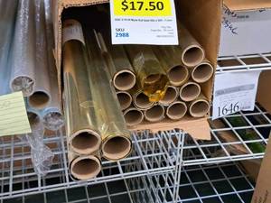 lot 2342 image: Lot of (19 Rolls) Gold Mylar 30x50
