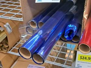 lot 2339 image: Lot of (12 Rolls) Royal Blue Mylar 30x50
