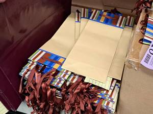 lot 2318 image: Lot of (60) Wine Bottle Gift Bags 5x3-12x13