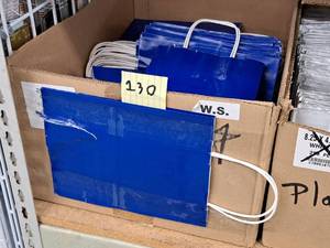 lot 2313 image: Lot of (130) Blue Gift Bags 8x5x11