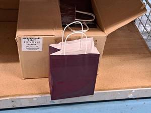 lot 2332 image: Lot of (250) Wine Tint Gift Bags 8-14x4-34x10-12