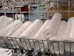 lot 2421 image: 8 Rolls of 60-Gallon Plastic Bags