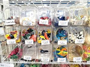 lot 2548 image: Lot of (15 Containers) 11 Assorted Latex Balloons - Various Colors and Designs