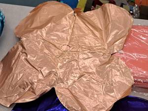 lot 2587 image: Lot of (64) Rose Gold Foil Balloon Quad Balloons 12x12