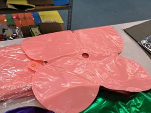 lot 2588 image: Lot of (1 Pack) Coral Foil Balloon Quad Balloons 50-count ( 50 Total Items ) 12x12