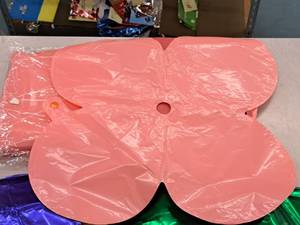 lot 2589 image: Lot of (40) Coral Foil Balloon Quad Balloons 12x12
