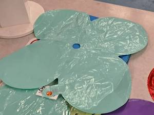 lot 2592 image: Lot of (1 Pack) Sea Foam Green Foil Balloon Quad Balloons 50-count ( 50 Total Items ) 12x12