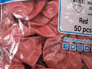 lot 2448 image: Lot of (10 Packs) Gemar 12 Red Latex Balloons 50-count ( 500 Total Items )