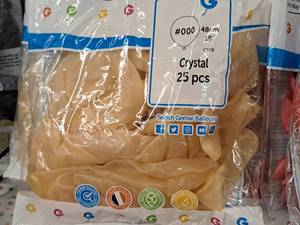 lot 2449 image: Lot of (8 Packs) Gemar 12 Clear Crystal Latex Balloons 25-count ( 200 Total Items )
