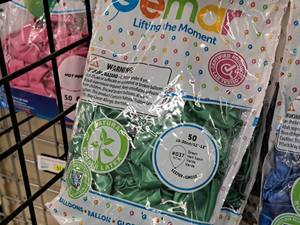 lot 2453 image: Lot of (11 Packs) Gemar 12 Green Metallic Latex Balloons 50-count ( 550 Total Items )
