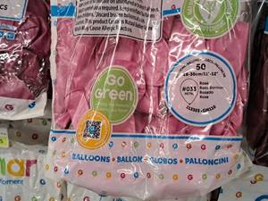 lot 2457 image: Lot of (9 Packs) Gemar 12 Rose Metallic Latex Balloons 50-count ( 450 Total Items )