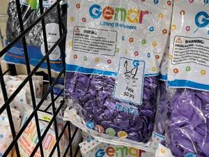 lot 2464 image: Lot of (9 Packs) Gemar 12 Purple Metallic Latex Balloons 50-count ( 450 Total Items )