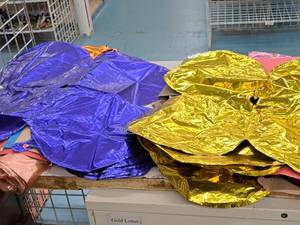 lot 2633 image: Lot of (6) Foil Balloon Quad Balloons 30x30