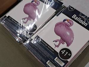 lot 2649 image: Lot of (8) 41 Helium Balloons - Flamingo