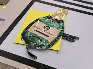 lot 2658 image: Lot of (4) Helium Foil Balloons - Champagne Bottle 8x16