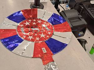 lot 2663 image: Lot of (9) 16 Helium Foil Balloons - USA