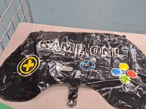 lot 2668 image: Lot of (10) Helium Foil Balloons - Game On Game Controller 26x16