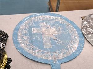 lot 2674 image: Lot of (4) 18 Helium Foil Balloons - Religious