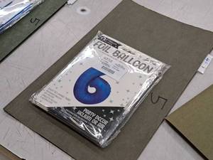 lot 2692 image: Lot of (5) La Fete 34 Blue Helium Foil Balloon - #6