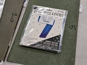 lot 2693 image: Lot of (5) La Fete 34 Blue Helium Foil Balloon - #7