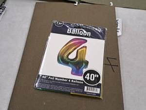 lot 2702 image: Lot of (4) Party Stores 40 Rainbow Helium Foil Balloon - #4