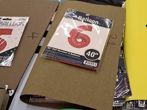 lot 2715 image: Lot of (10) Party Stores 40 Red Helium Foil Balloon - #6