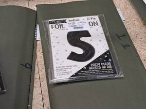 lot 2729 image: Lot of (6) La Fete 34 Black Helium Foil Balloon - #5