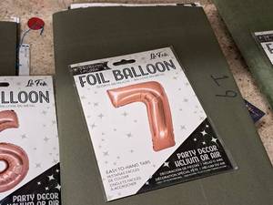lot 2750 image: Lot of (9) La Fete 34 Foil Balloons - #7