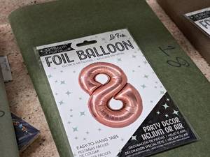 lot 2751 image: Lot of (9) La Fete 34 Foil Balloons - #8