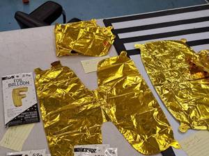 lot 2758 image: Lot of (4) La Fete 16 Foil Balloons - (1) F, (2) H, (1) I