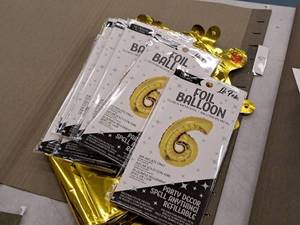 lot 2790 image: Lot of (10) La Fete 16 Foil Balloons - #6