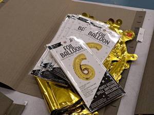 lot 2790B image: Lot of (10) La Fete 16 Foil Balloons - #6