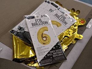 lot 2790C image: Lot of (10) La Fete 16 Foil Balloons - #6