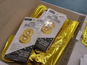 lot 2792B image: Lot of (10) La Fete 16 Foil Balloons - #8