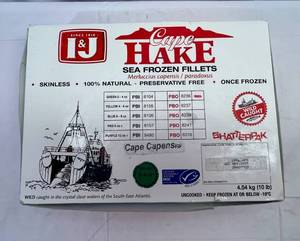 lot 34 image: K. 10lbs Hake Sea Frozen Fillets