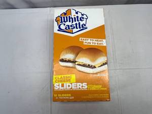 lot 44 image: G. 1x 16 White Castle Cheese Sliders(8-2Packs)