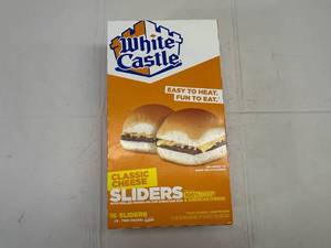 lot 47 image: G. 1x 16 White Castle Cheese Sliders(8-2Packs)