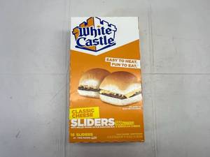 lot 46 image: G. 1x 16 White Castle Cheese Sliders(8-2Packs)
