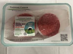 lot 308 image: D. 10x 3.20oz Grass Fed Burgers-All Natural