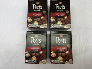 lot 265 image: 4 x 10ct Boxes of Peets Peppermint Mocha Coffee